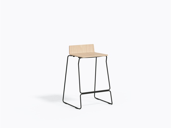 Tabouret comptoir Osaka 5716 en Frêne / Noir NE