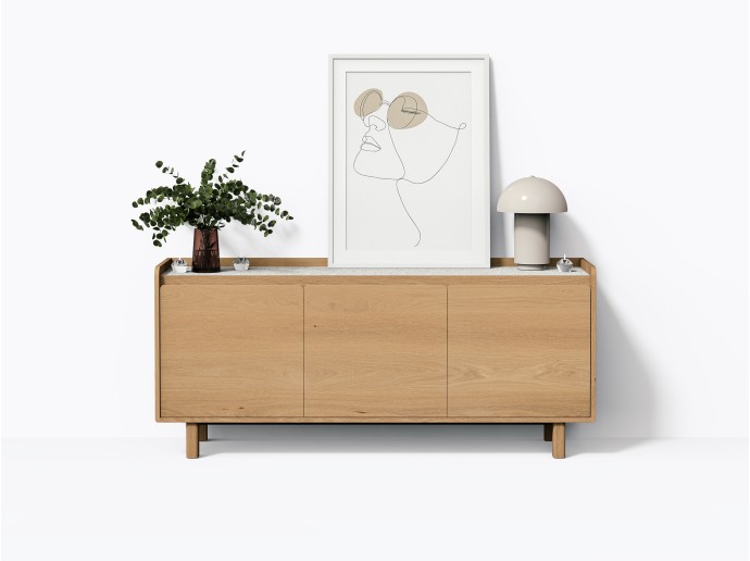 Buffet Paxson 72" en Chêne Blanc