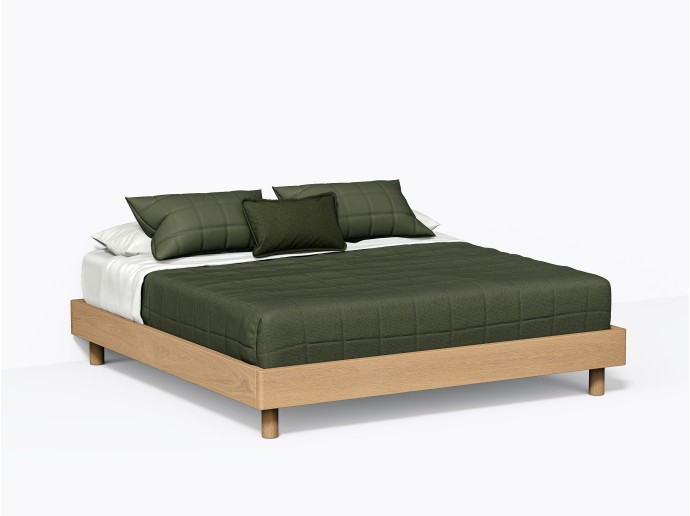 Polar Bed, King in White Oak