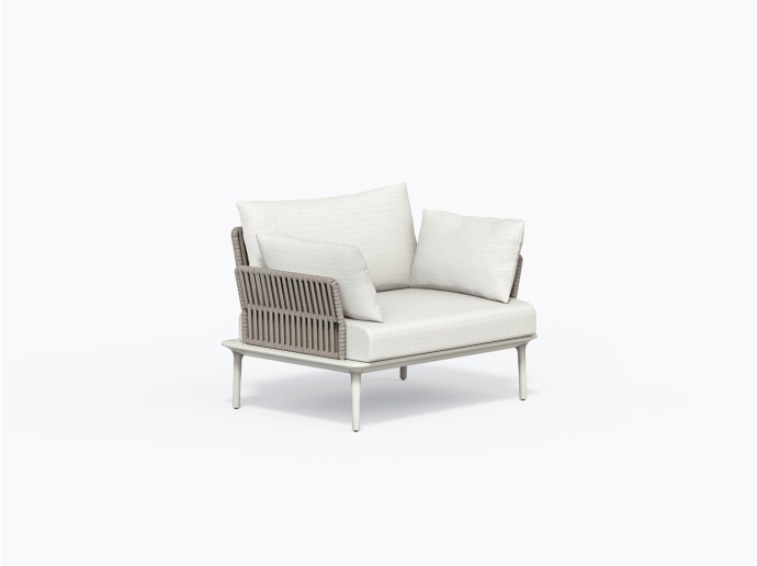 Fauteuil extérieur Reva Twist 2P en Blanc BI