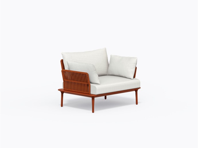 Fauteuil extérieur Reva Twist 2P en Terracotta TEE
