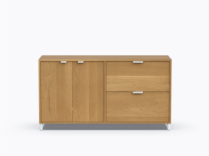 Ricardo Double Storage w/ 2 doors / 2 drawers in White Oak
