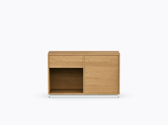 Ross Double with 1 drawer 1 door / Right in White Oak