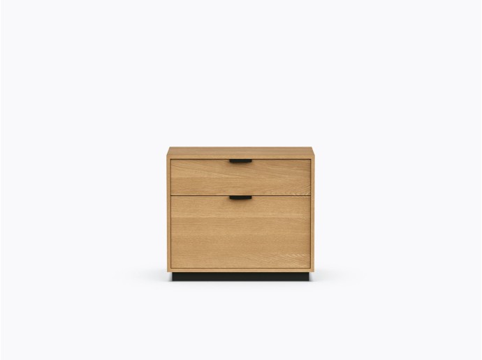 Ross Simple with 1 drawer / 1 file drawer in White Oak