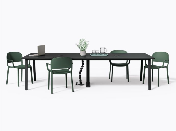 Aoki Conference Table - 48 x 120 - Black Laminate