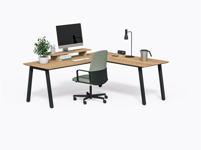 Bureau Aoki L - 84" X 72" - Chêne Blanc