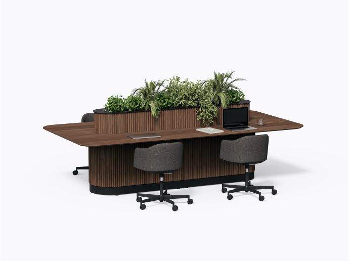 Îlot de travail Dupont - 120" - Noyer / Noyer