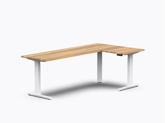 Bureau assis-debout Gale L - 48" X 84" - Merisier