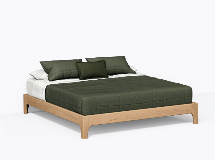 Hansen Bed,  King without headboard in White Oak
