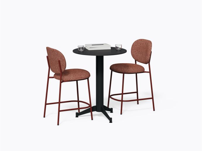 Table bistro Norman - D28" X 36"(h) - Stratifié noir