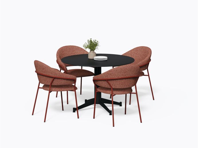 Norman XL Table - D42"  - Black Laminate