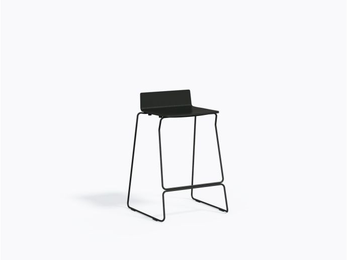 Tabouret comptoir Osaka 5716 - Frêne noir / Noir
