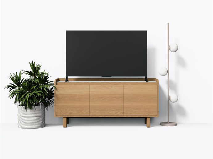 Meuble TV Paxson 60" en Chêne Blanc