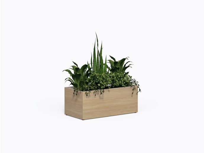 Bac à plante Porter - 24 x 48 x 20" en Stratifié Chêne blanc blanchi