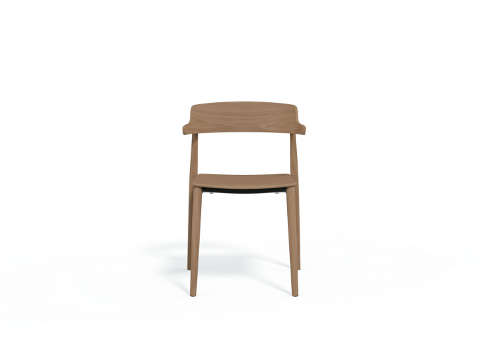 Chaise Nemea avec appuis-bras en noyer