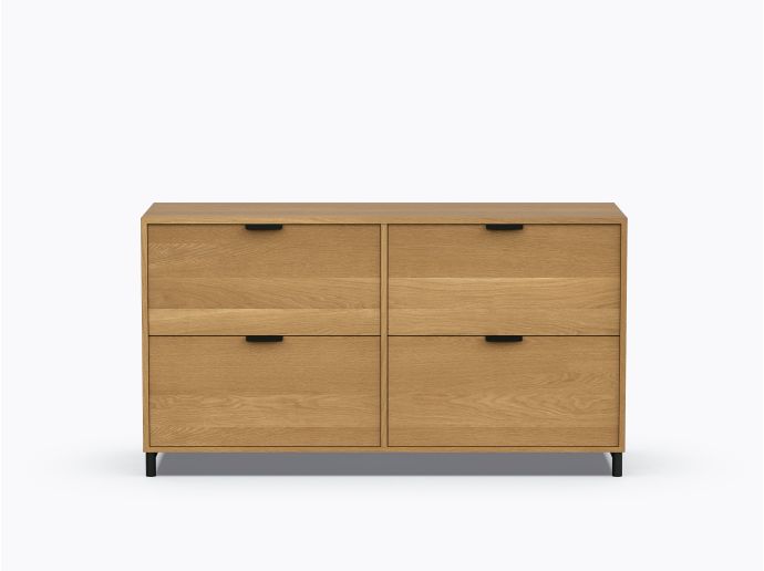 Ricardo Double Storage w/ 4 drawers in White Oak