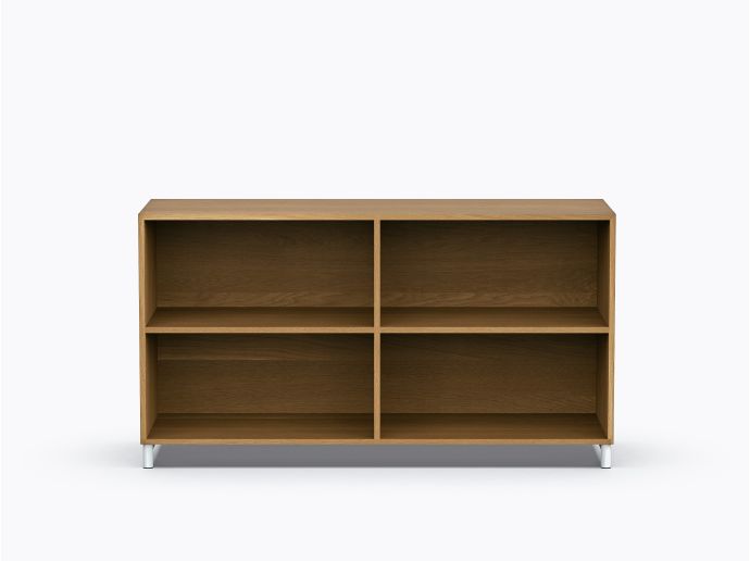 Ricardo Double Storage all open in White Oak