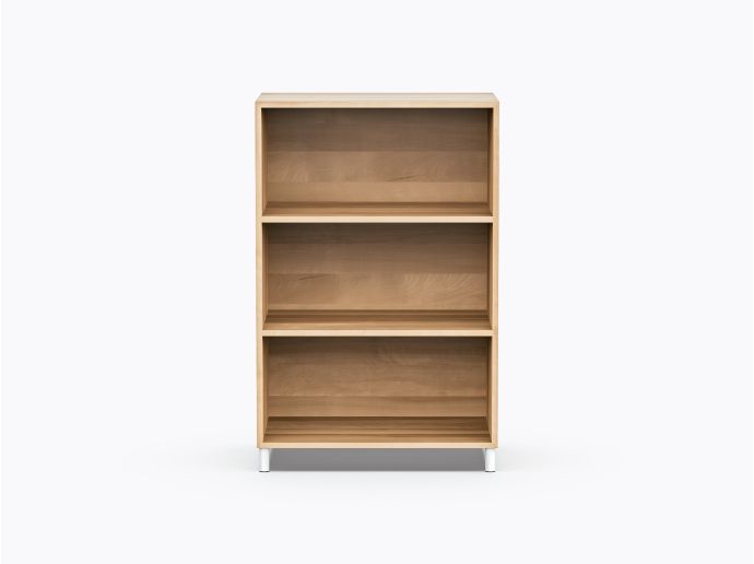 Ricardo Shelf Storage all open in Yellow Birch