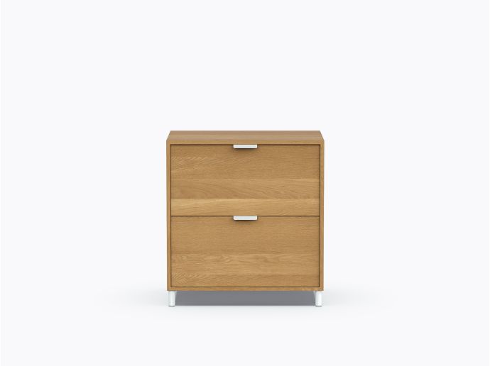 Ricardo Simple Storage w/ 2 drawers in White Oak