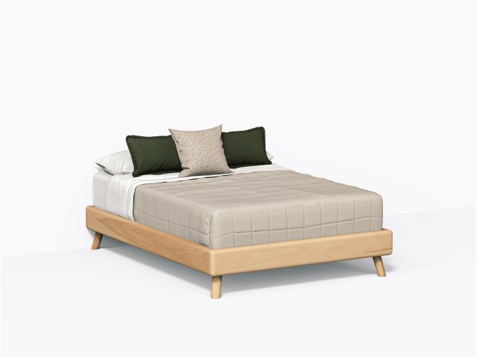 Roll Bed,  Double without headboard in Yellow Birch