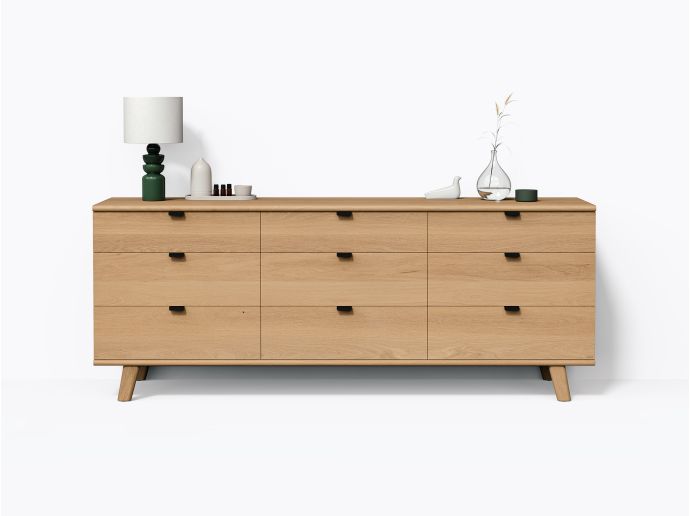 Wallace Dresser 84" 9 Drawers - White Oak