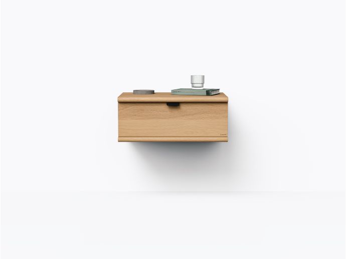 Table de chevet murale Wallace 22" 1 tiroir - Chêne blanc