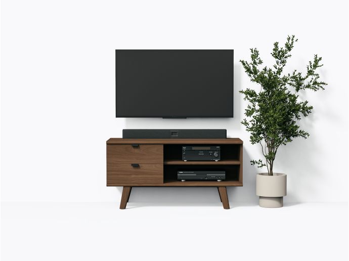 Meuble TV Wallace 48" en Noyer avec tiroirs