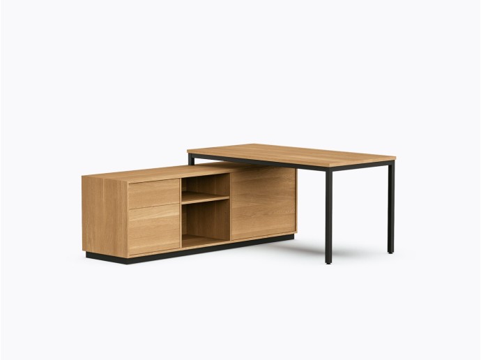 Allais Executive Desk - 72" X 60" - White Oak