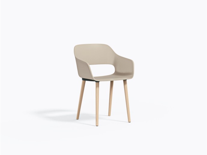 Chaise Babila 2755 en Beige SA / Frêne