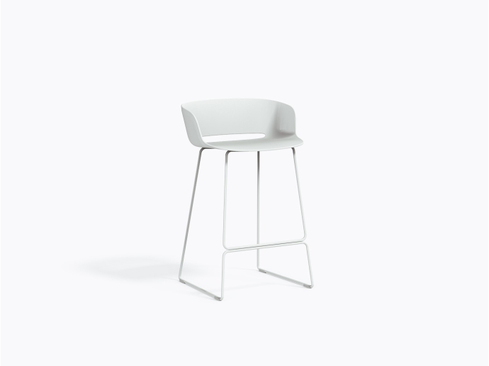 Tabouret comptoir Babila 2747 en Blanc BI