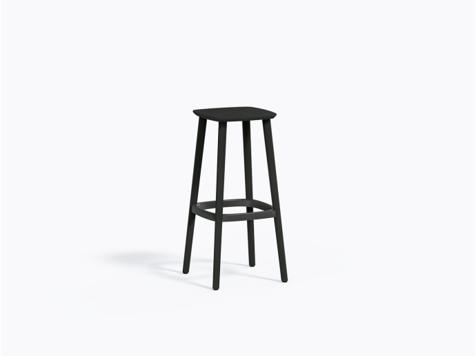Tabouret bar Babila 2706 en Frêne Noir / Noir