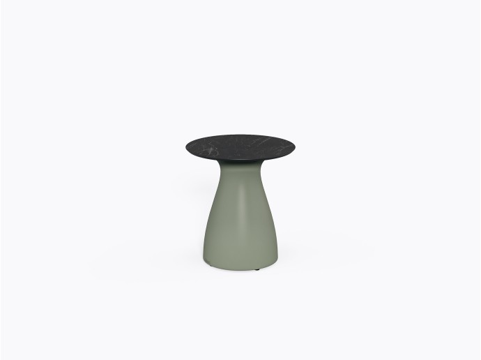 Table lounge Baobab - Vert Gris / Marbre noir