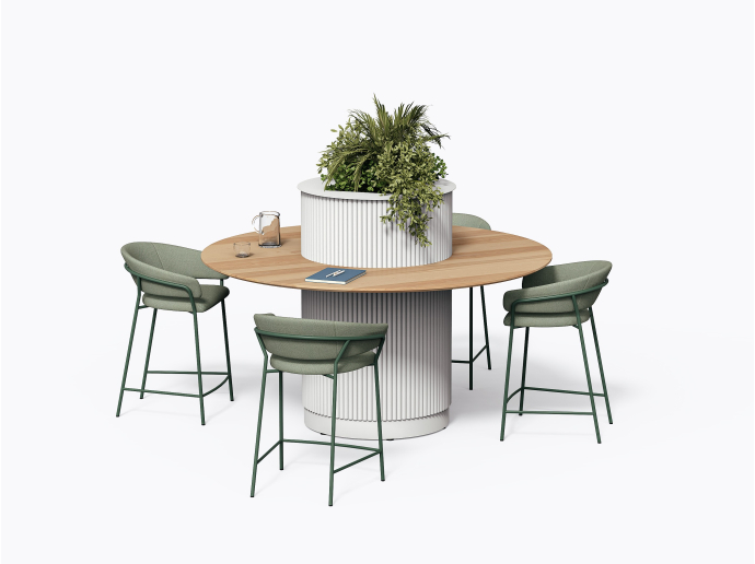 Dupont Counter - 72D - Yellow Birch / White