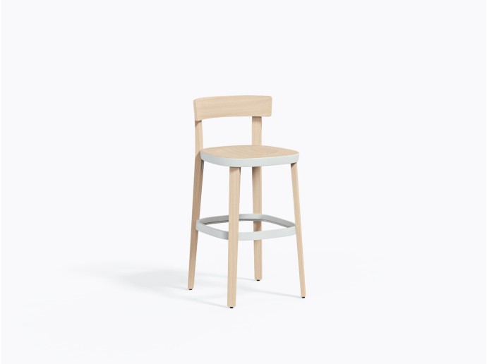 Folk 2936 Countertop Stool in Ash / White Bi100