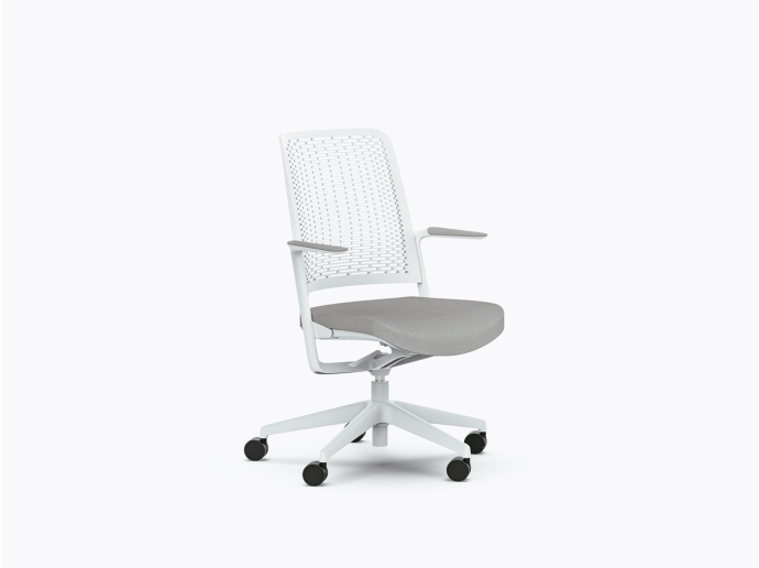 Chaise de bureau Foryu - Blanc