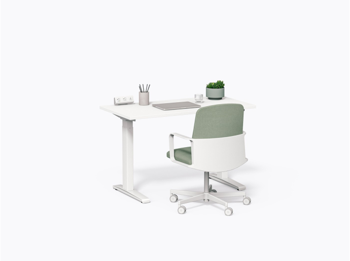 Gale Sit-to-stand Desk - 24" X 48" - White Laminate