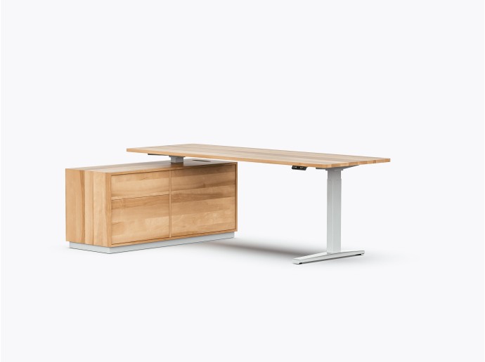 Gale Executive Desk - 55" X 84" - Yellow Birch