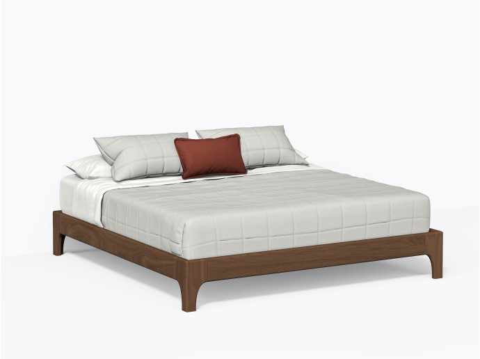 Hansen Bed,  King without headboard in Walnut
