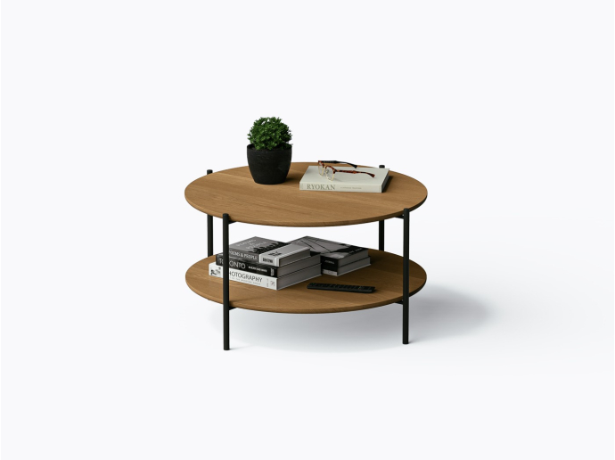 Table basse Hart 30" X 30" Rond en Chêne Blanc