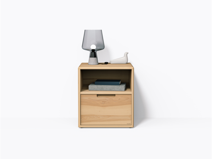 Kane Nightstand 18" Bottom Drawer in Yellow Birch