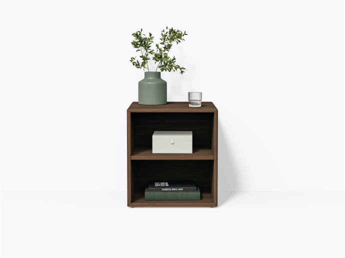 Kane Nightstand 18" Opened, in Walnut