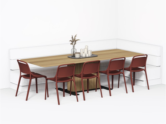 Miller Dining Table 42" X 108" in White Oak