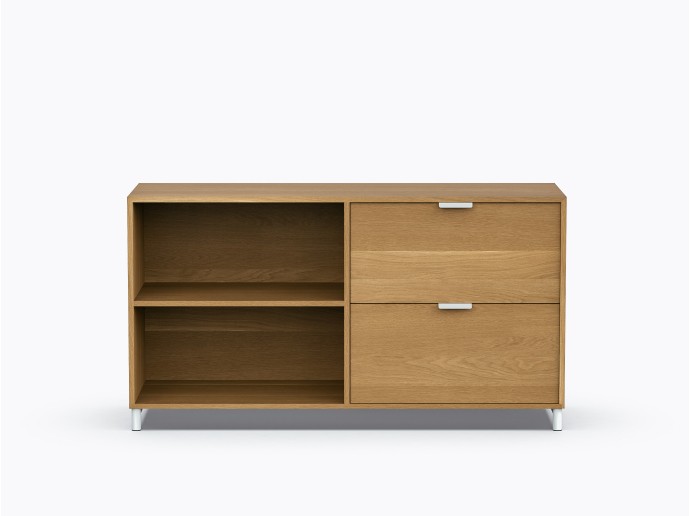 Ricardo Double Storage w/ 2 drawers in White Oak