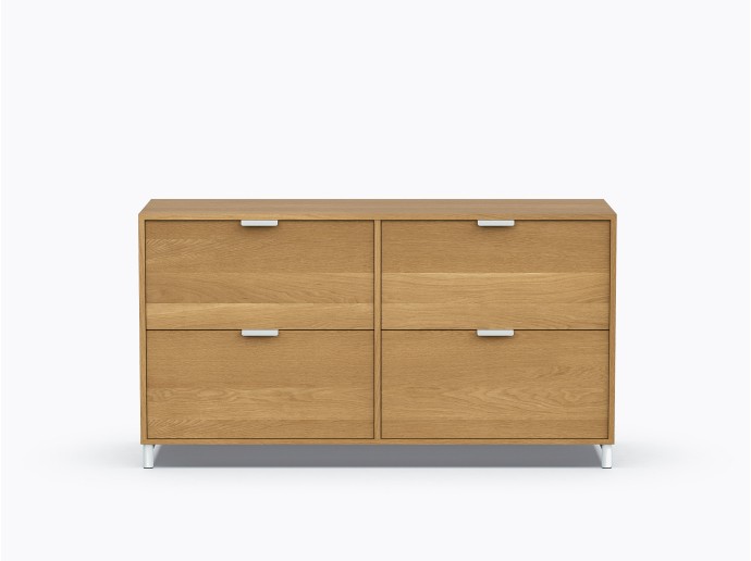 Ricardo Double Storage w/ 4 drawers in White Oak