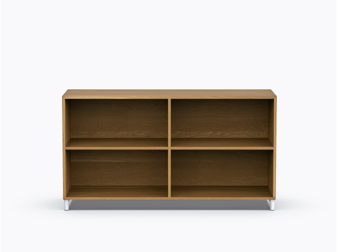 Ricardo Double Storage all open in White Oak