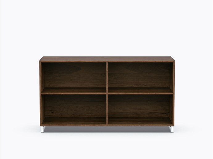 Ricardo Double Storage all open in Walnut