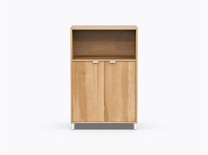 Ricardo Shelf Storage w/ 2 doors in Yellow Birch