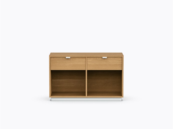 Ross Double with 2 drawers in White Oak