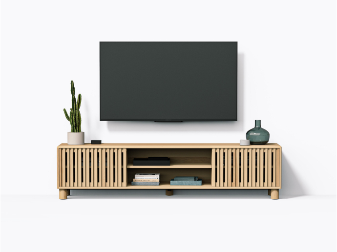 Sims TV Stand 84" in Yellow Birch