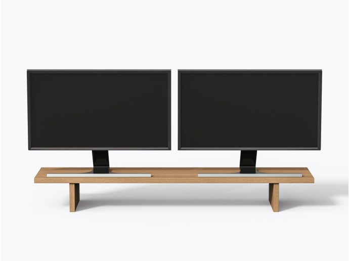 Support à écran Talu - 40" - Chêne Blanc